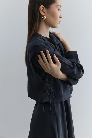 Yelekli Elbise Lacivert - Fahhar Design
