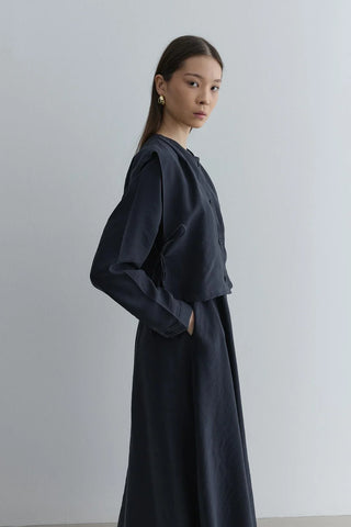 Yelekli Elbise Lacivert - Fahhar Design