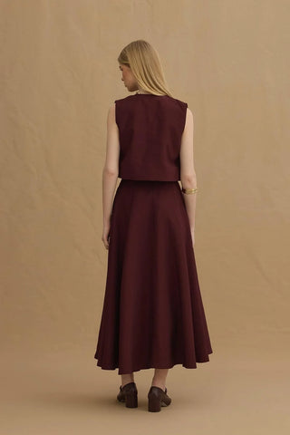 Yelekli Takım Bordo - Fahhar Design