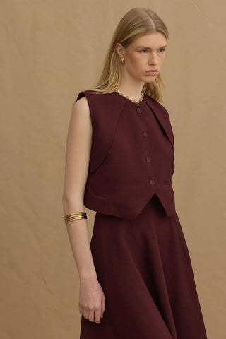 Yelekli Takım Bordo - Fahhar Design