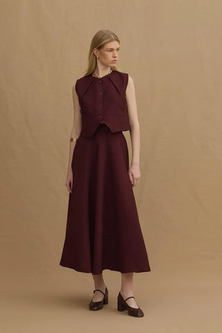 Yelekli Takım Bordo - Fahhar Design