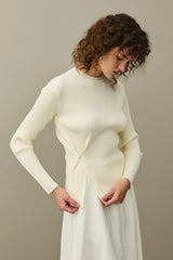 Yırtmaçlı Basic Kazak Ekru