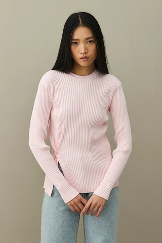 Yırtmaçlı Basic Kazak Pembe