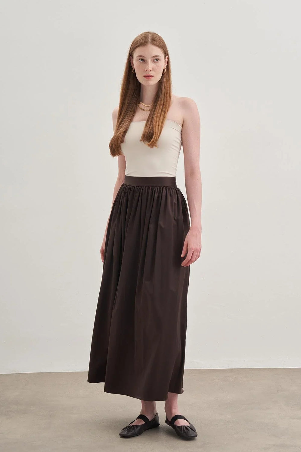 High Waist Pleated Skirt Bitter Coffee Bitter Coffee