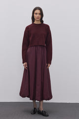 Yumuşak Dokulu Kısa Kazak Bordo