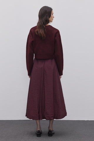 Yumuşak Dokulu Kısa Kazak Bordo - Fahhar Design