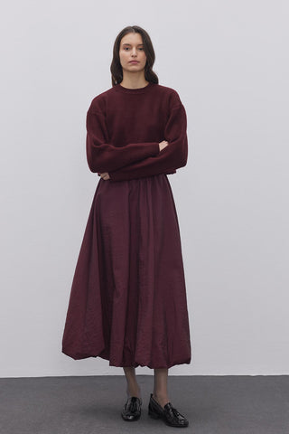 Yumuşak Dokulu Kısa Kazak Bordo - Fahhar Design