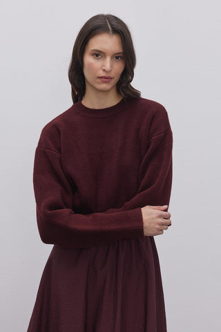 Yumuşak Dokulu Kısa Kazak Bordo - Fahhar Design