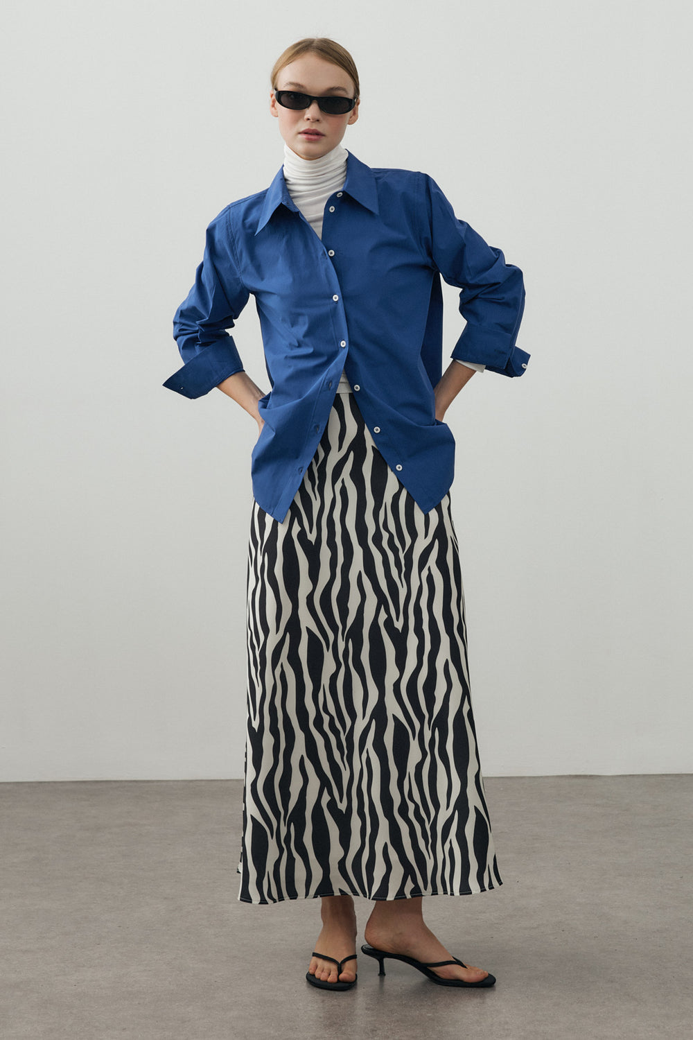 Zebra Desen Twill Etek Ekru