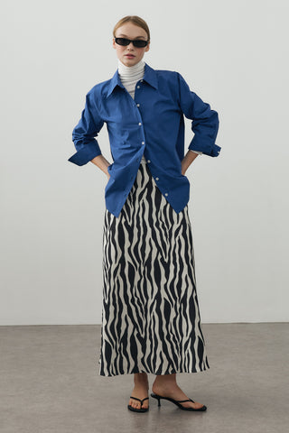 Zebra Desen Twill Etek Ekru
