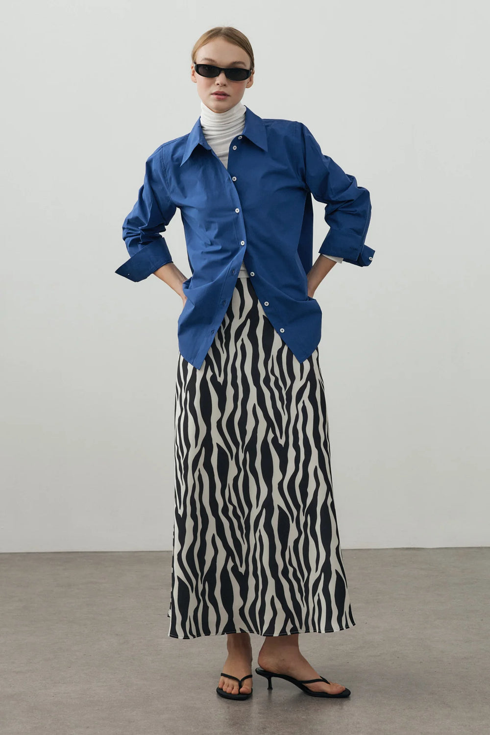 Zebra Desen Twill Etek Ekru